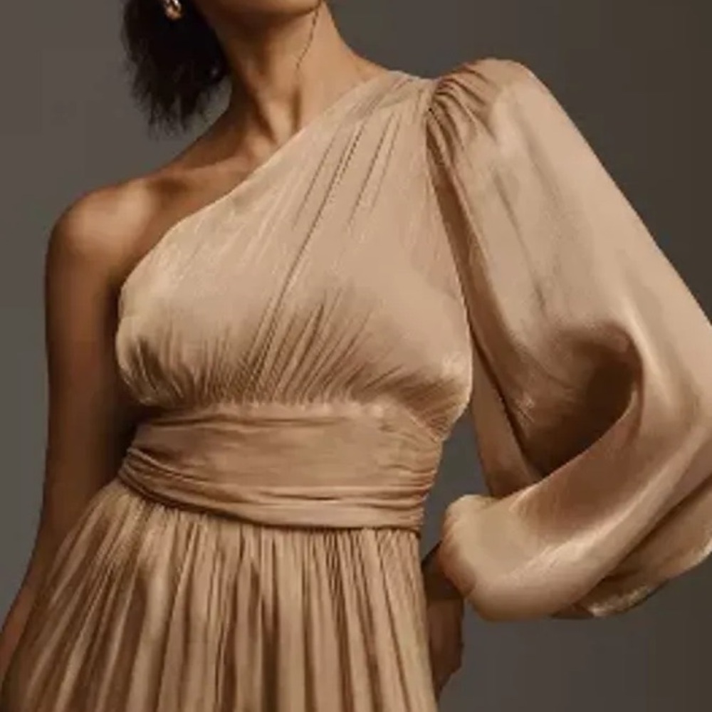 Anthropologie one shoulder jumpsuit - Picture 3 of 6
